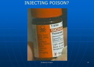 Bote de timerosal con símbolo de veneno