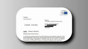 Respuesta a Sita Ferreiro Monzón del Parlamento Europeo