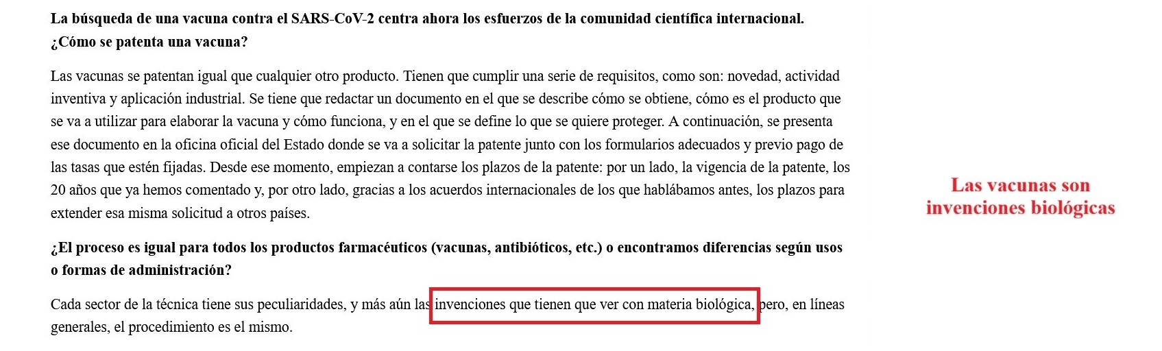 Las vacunas se patentan